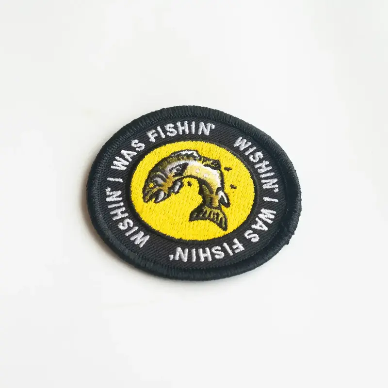 Union Made Wishing I Was Fishing Patch