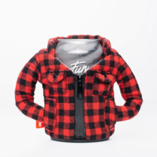 Puffin Drinkware Beverage Koozie Flannel - Buffalo Red