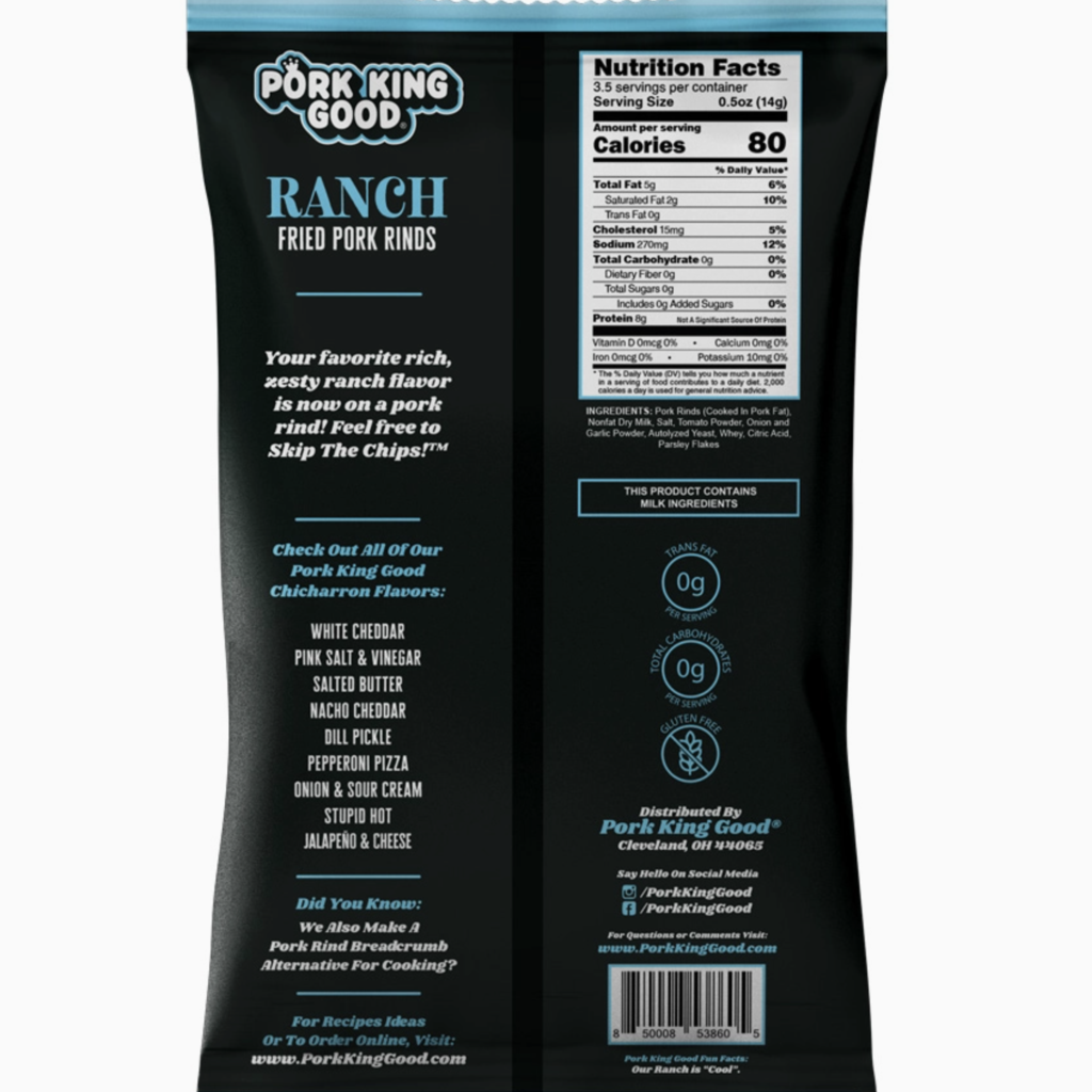 Pork King Good Pork King Good Ranch Pork Rinds 1.75 oz bag