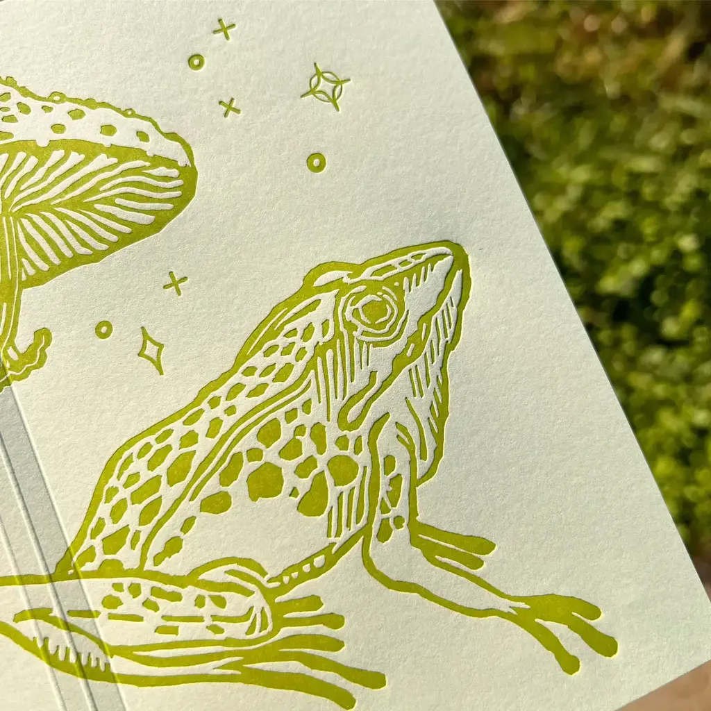 Blackbird Letterpress (Faire) Frog and Mushroom Large Notebook