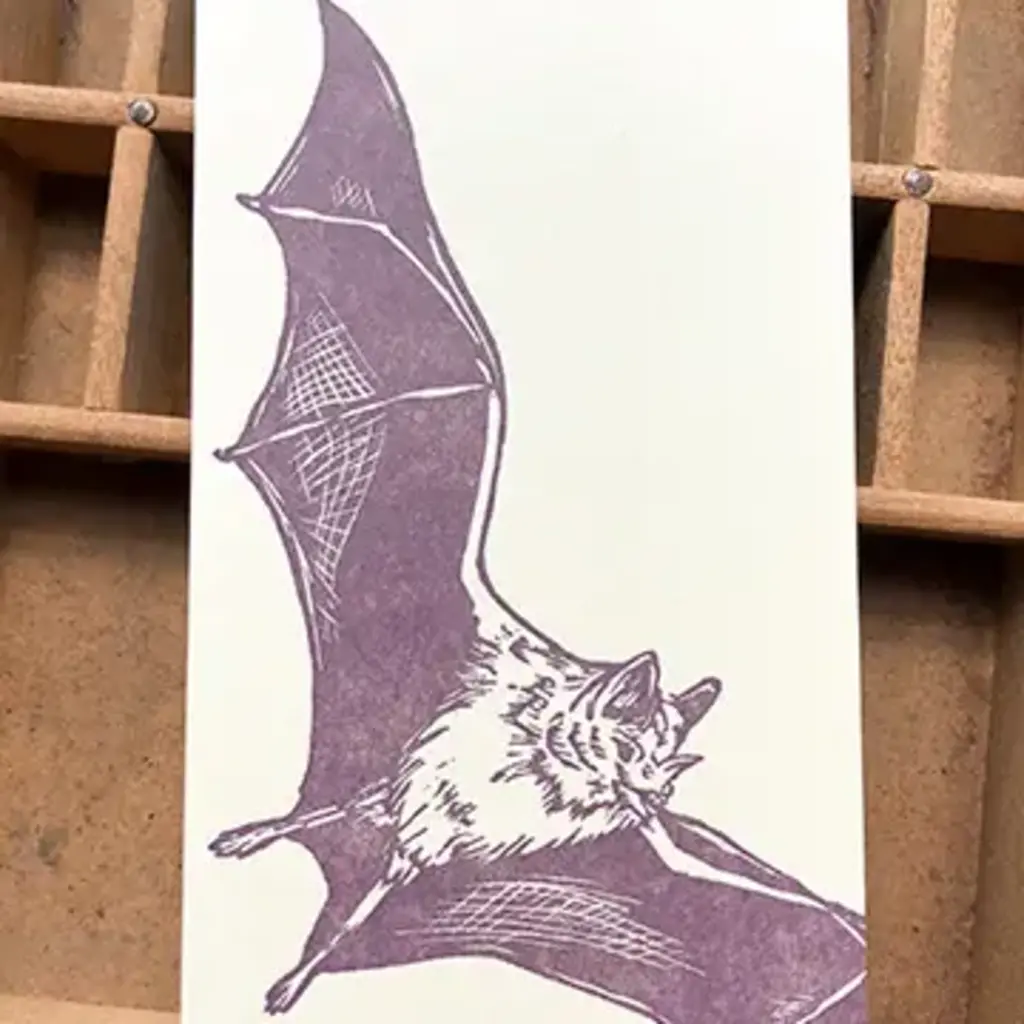 Blackbird Letterpress (Faire) Brown Bat Jotter Notepad