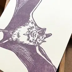 Blackbird Letterpress (Faire) Brown Bat Jotter Notepad