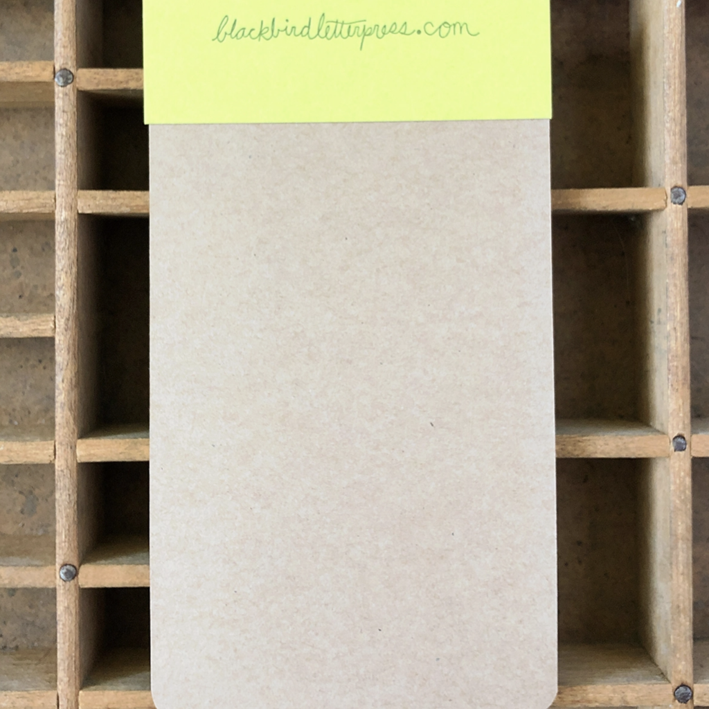 Blackbird Letterpress (Faire) Fern Jotter Notepad