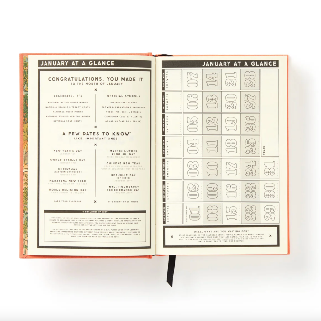 Brass Monkey Brass Monkey Part-Time Adult Undated Daily Planner