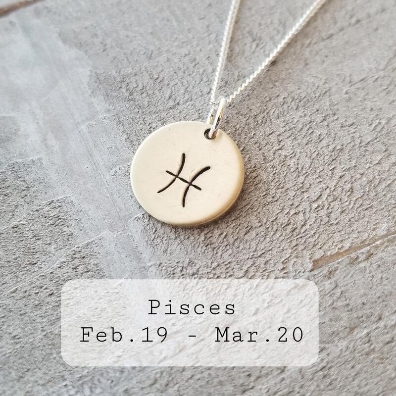 Blue Moon Studios Necklace - Zodiac Symbol Pisces