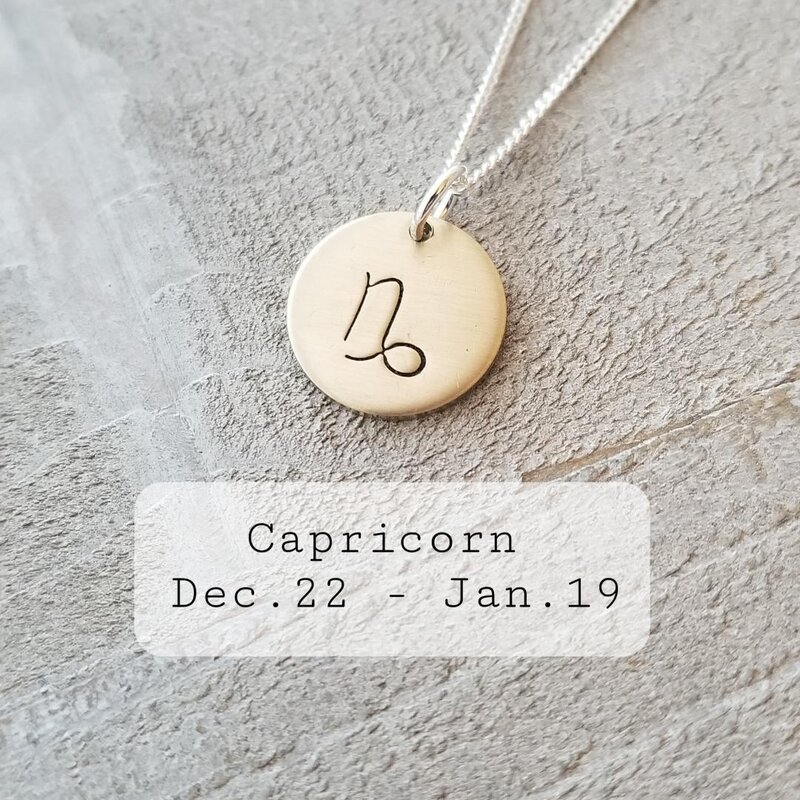 Blue Moon Studios Necklace - Zodiac Symbol Capricorn