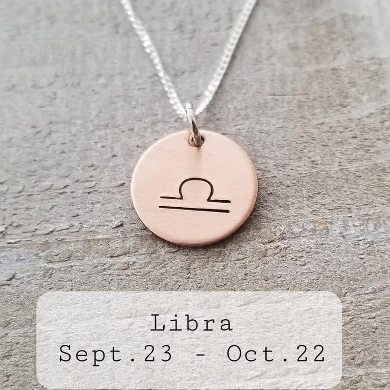 Blue Moon Studios Necklace - Zodiac Symbol Libra