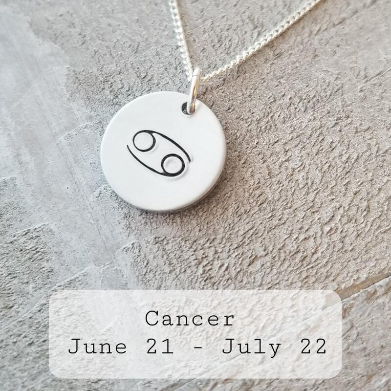 Blue Moon Studios Necklace - Zodiac Symbol Cancer