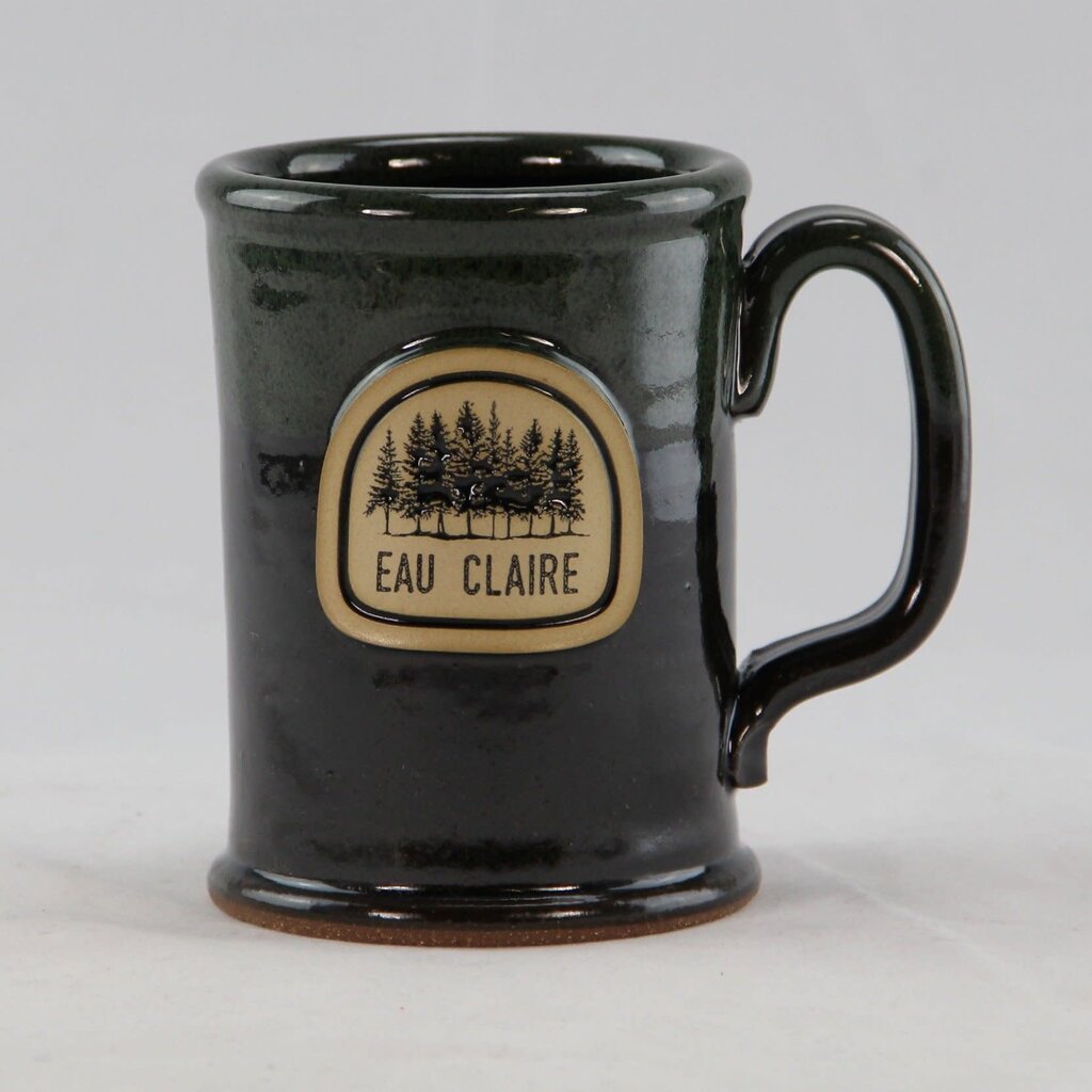 Volume One Stoneware - EC Trees Straight Shot Mug - Royal Green