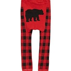 Volume One Kids Leggings - Bear + Plaid