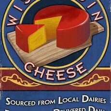 Volume One Metal Sign - Wisconsin Cheese (12x18)