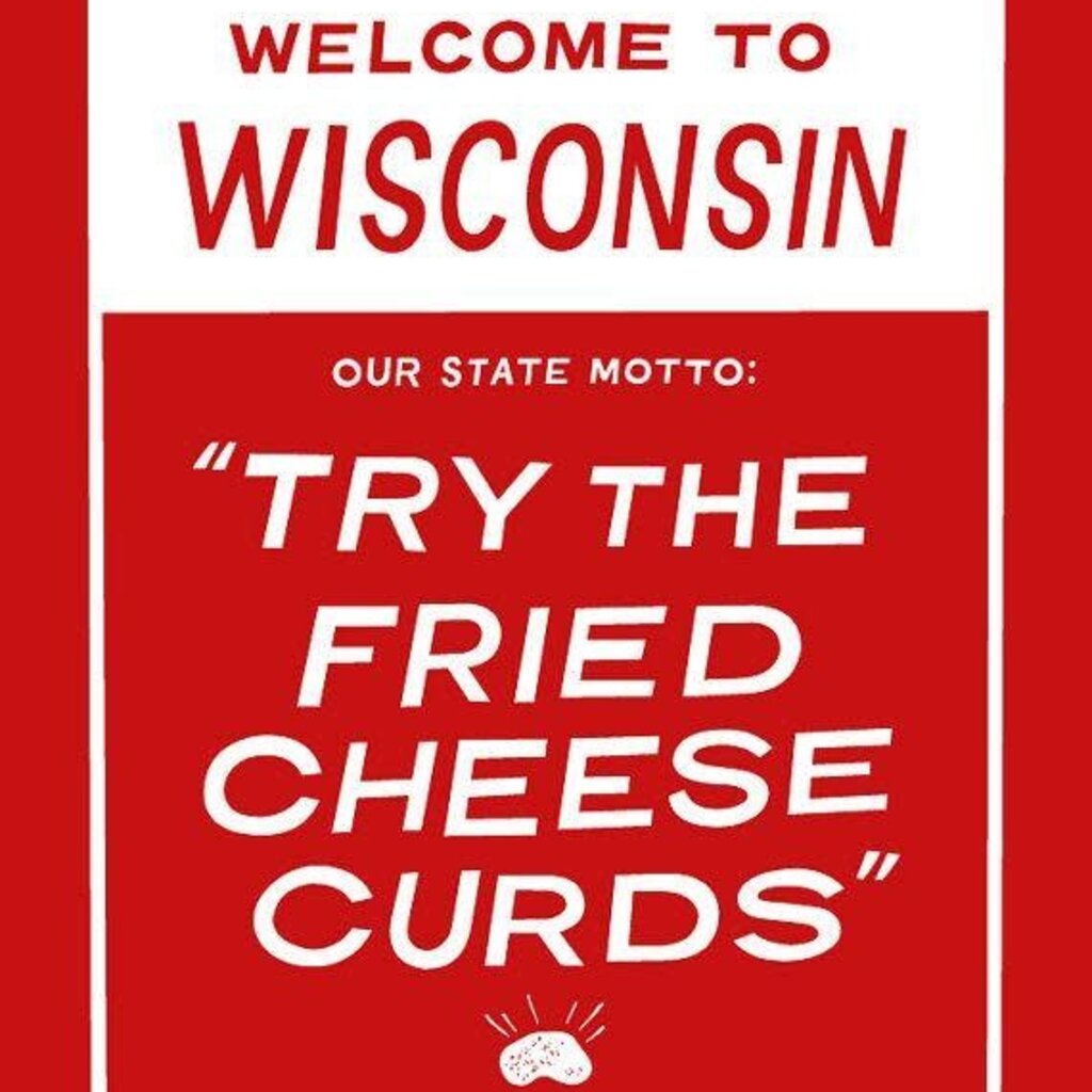 Little Friends of Printmaking Wisconsin Cheese Curds Print