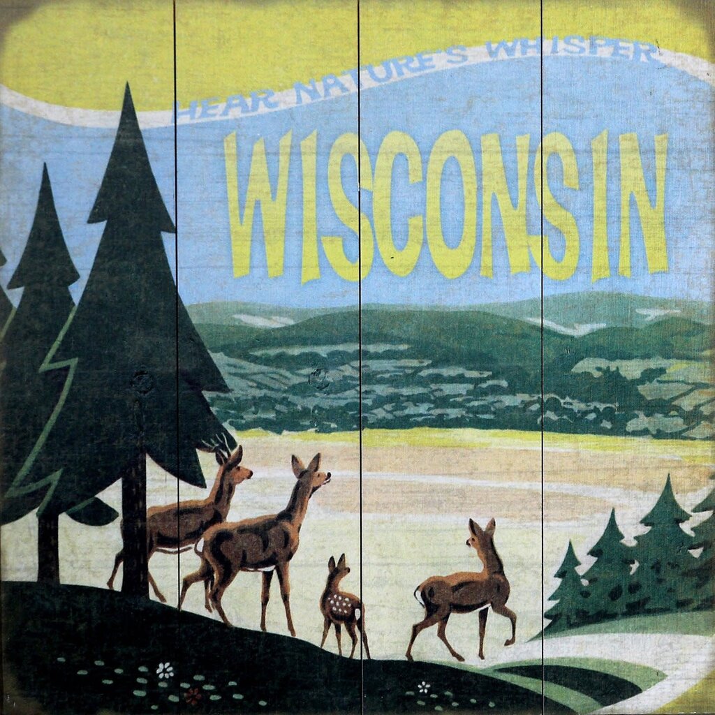 Volume One Wisconsin - Hear Nature's Whisper Wooden Sign
