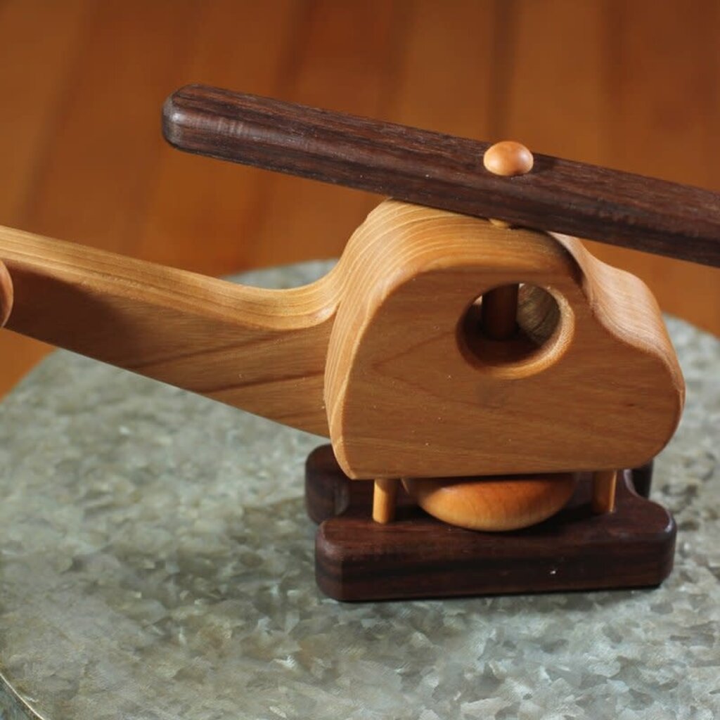 Hower Toys Hower Toys - Helicopter w/ Wheel Wooden Toy
