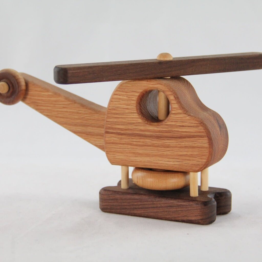 Hower Toys Hower Toys - Helicopter w/ Wheel Wooden Toy