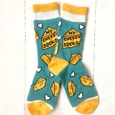 Orange Pops Crew Socks - Cheese