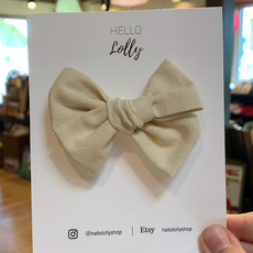 Fabric Bow Clip - Single