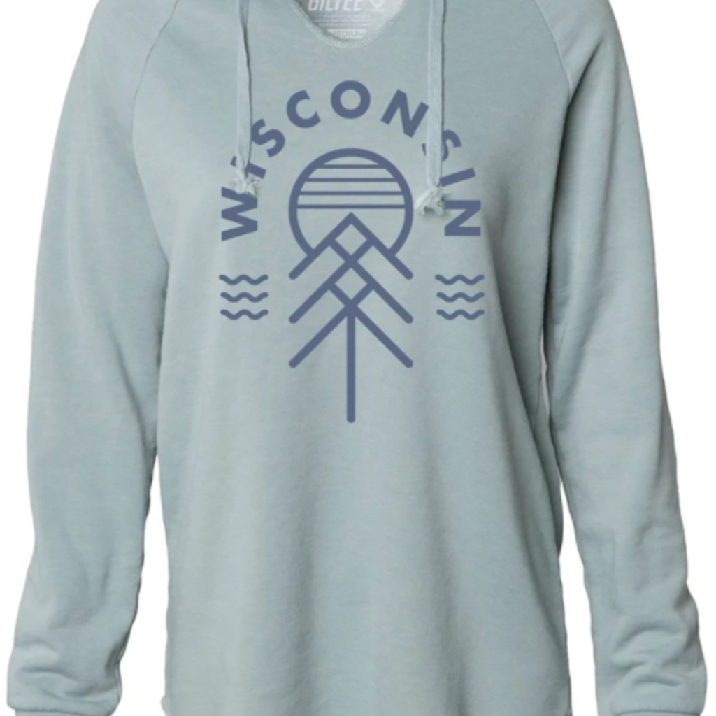 Giltee MKE Wisconsin Native Women's Hoodie - Sage Green