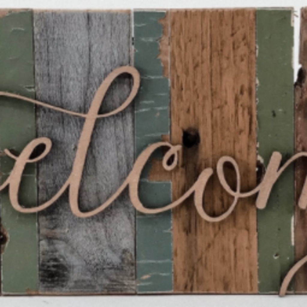 Script Welcome Wall Art