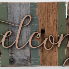 Script Welcome Wall Art