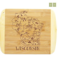 Totally Bamboo A Slice of Wisconsin 11" Cutting & Serving Board