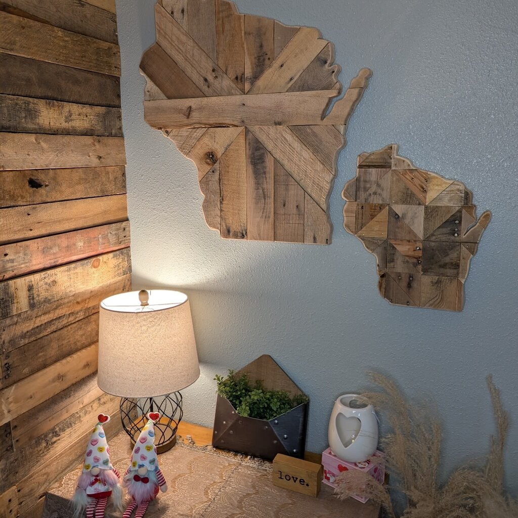 Matthew Staads Wisconsin Shaped Wood Sign (Large)