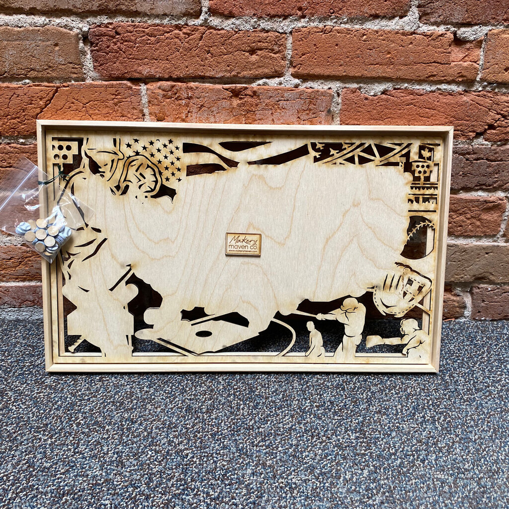Makery Maven Co Baseball Stadium Map Board
