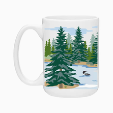 Creative Compass Ceramic Coffee Mug - Loon Lakes