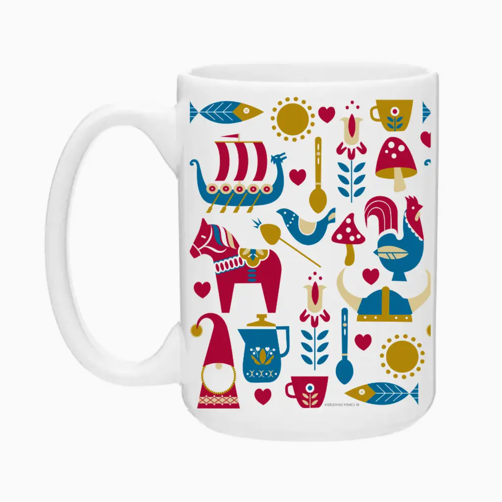 Creative Compass Ceramic Coffee Mug - Nordic Love