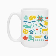 Creative Compass Ceramic Coffee Mug - WI Love Icons
