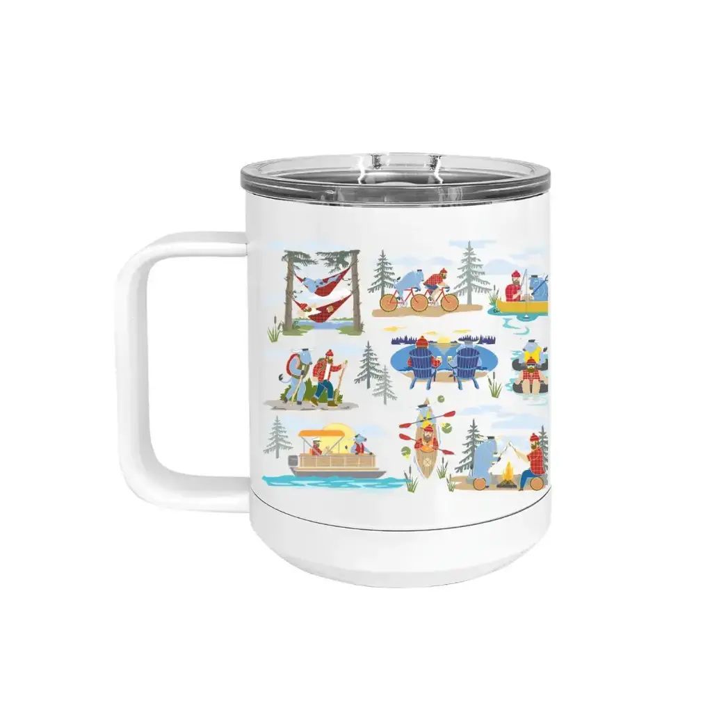 Creative Compass Insulated Camp Mug - Summer Paul Bunyan & Babe