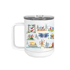 Creative Compass Insulated Camp Mug - Summer Paul Bunyan & Babe