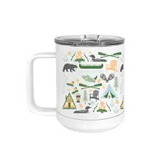Creative Compass Insulated Camp Mug - Up North Icons