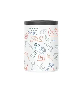 Creative Compass Insulated Can Koozie - Colorful Camping Icons