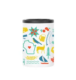 Creative Compass Insulated Can Koozie - Wisconsin Love Icons