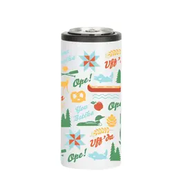 Creative Compass Skinny Insulated Can Koozie - Midwest Icons