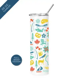 Creative Compass Insulated Tumblers - 30 oz. WI Love Icons
