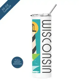 Creative Compass Insulated Tumblers - 30 oz. WI Square Scenes