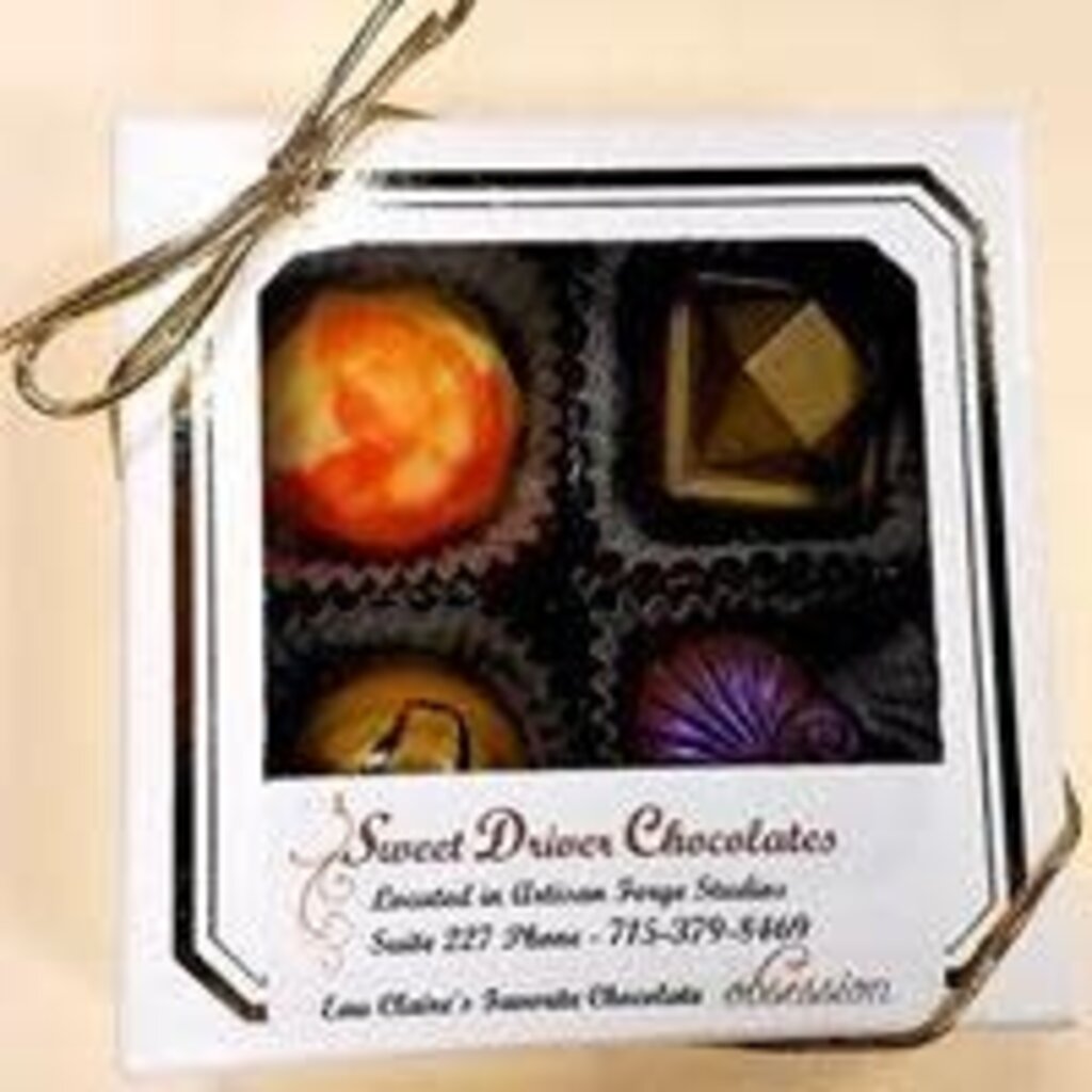 Sweet Driver Chocolates 4-Piece Truffle Box (Assorted)