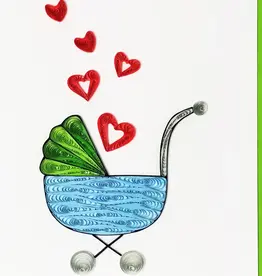 Iconic Quilling Quilling Greeting Card Baby Stroller