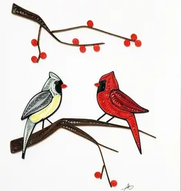 Iconic Quilling Quilling Greeting Card Cardinal Couple