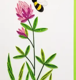 Iconic Quilling Quilling Greeting Card Clover and Bee