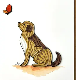 Iconic Quilling Quilling Greeting Card Dog