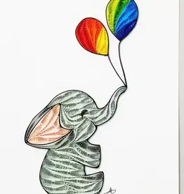 Iconic Quilling Quilling Greeting Card Elephant Balloons