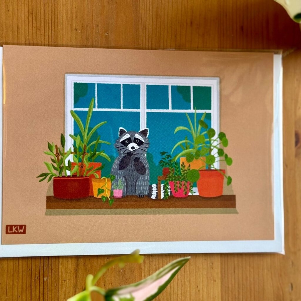 Lily Wenndt Illustration Raccoon Friend Greeting Card
