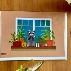 Lily Wenndt Illustration Raccoon Friend Greeting Card