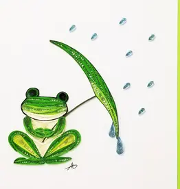 Iconic Quilling Quilling Greeting Card Frog Umbrella