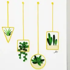 Quilling Greeting Card Hanging Succulents