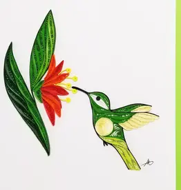 Iconic Quilling Quilling Greeting Card Female Hummingbird