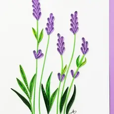 Quilling Greeting Card Lavender